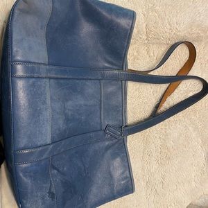 Coach blue tote/book bag
